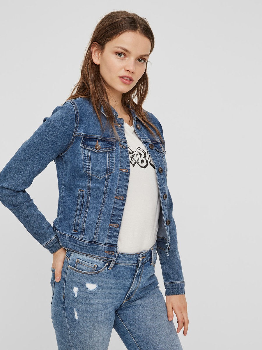 Hình Áo khoác jean nữ Veromoda VM-NK03 SHORT DENIM JACKET