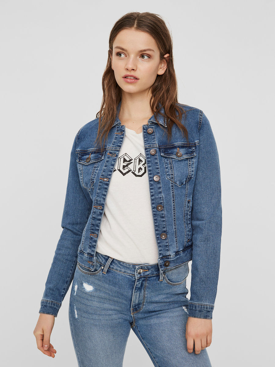 Hình Áo khoác jean nữ Veromoda VM-NK03 SHORT DENIM JACKET