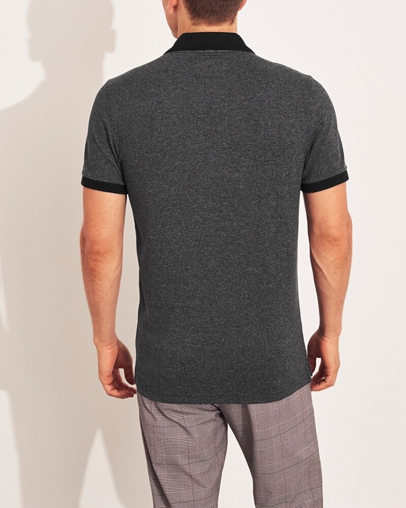 Hình Áo thun nam Hollister HCO-P204 Stretch Polo heather black