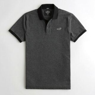 Hình Áo thun nam Hollister HCO-P204 Stretch Polo heather black