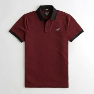 Hình Áo thun nam Hollister HCO-P206 Stretch Slim Fit Polo Heather Burgundy