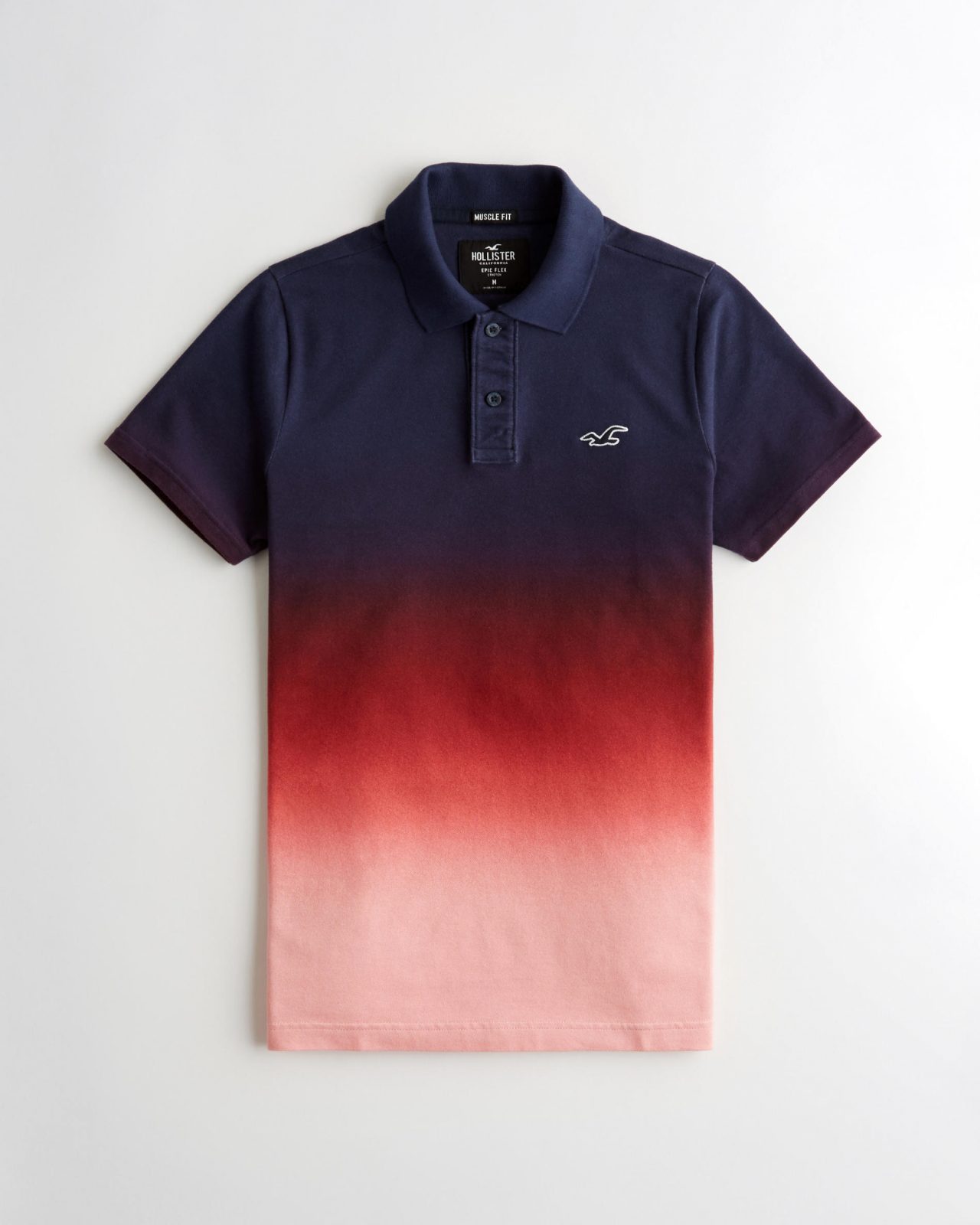 Hình Áo thun nam Hollister HCO-P207 Stretch Ombré Muscle Fit Polo