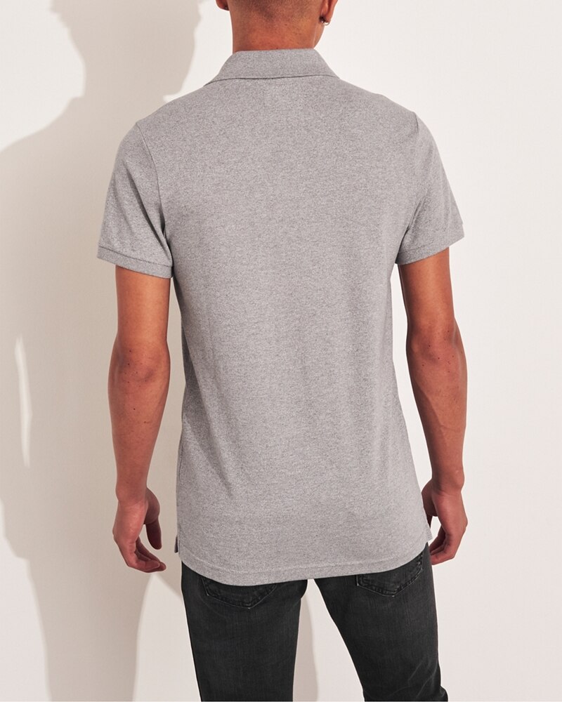 Hình Áo thun nam Hollister HCO-P210 Stretch Polo heather grey