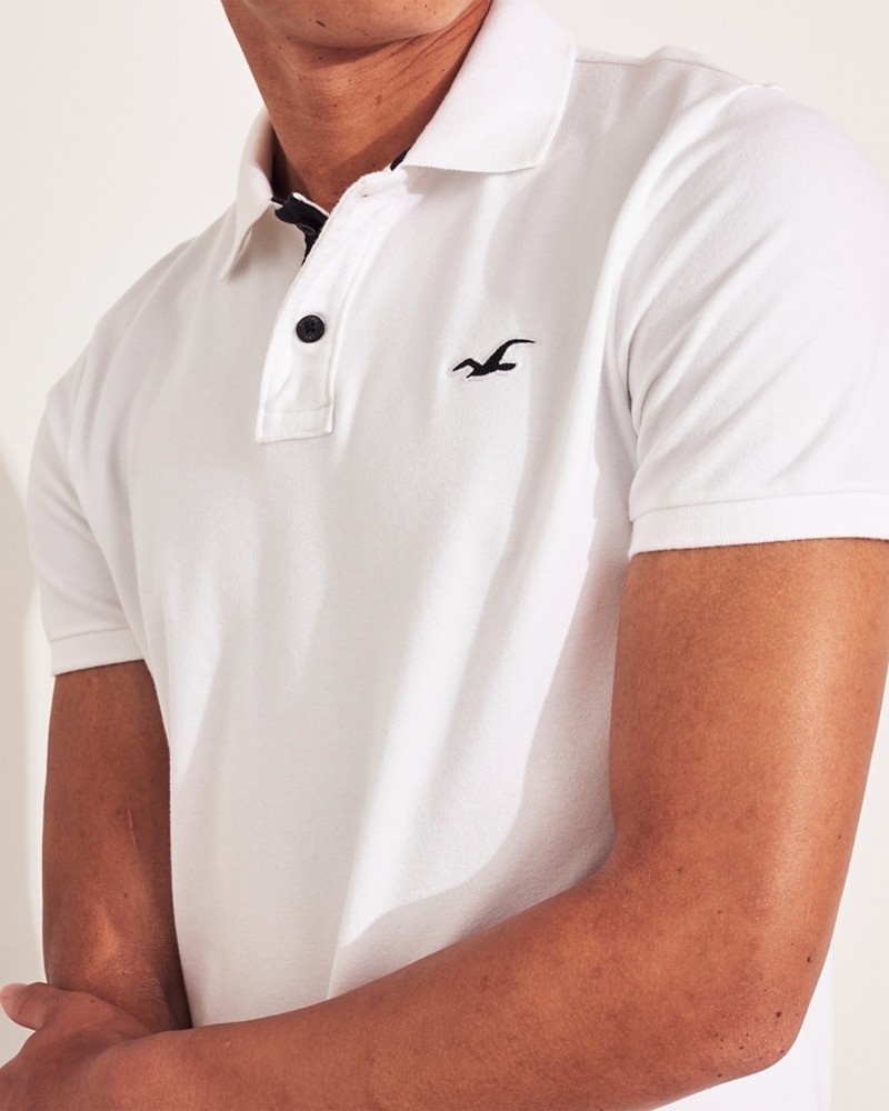 Hình Áo thun nam Hollister HCO-P211 Stretch Polo White