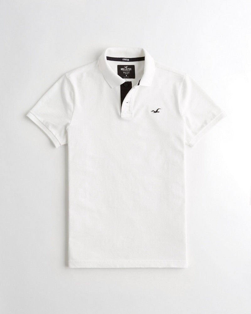 Hình Áo thun nam Hollister HCO-P211 Stretch Polo White