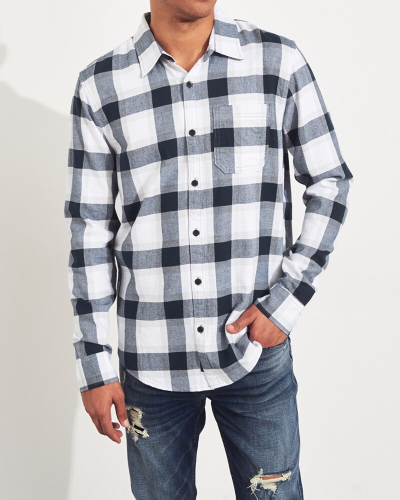 Hình Áo sơmi nam Hollister HCO-US-SM25 Twill Slim Fit Shirt