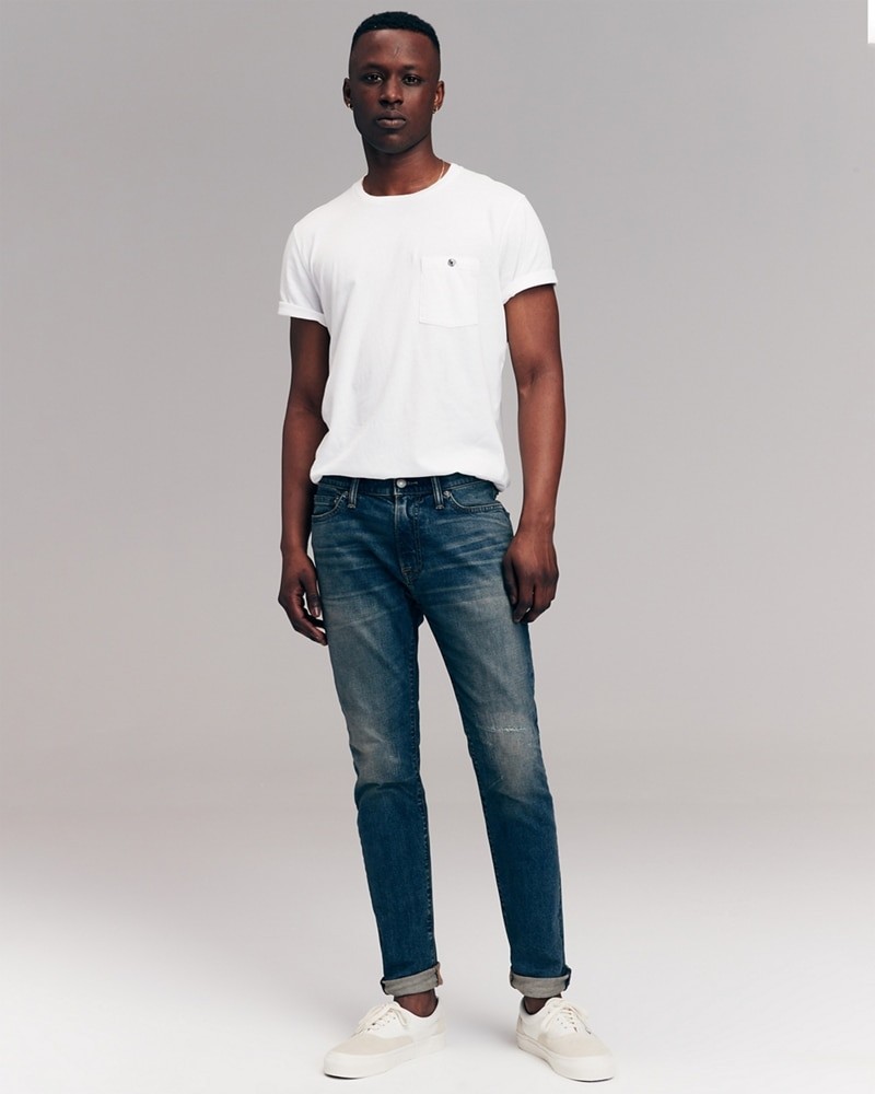 Hình Quần Jean nam Abercrombie & Fitch AF-US-J46 DISTRESSED SUPER SKINNY JEANS