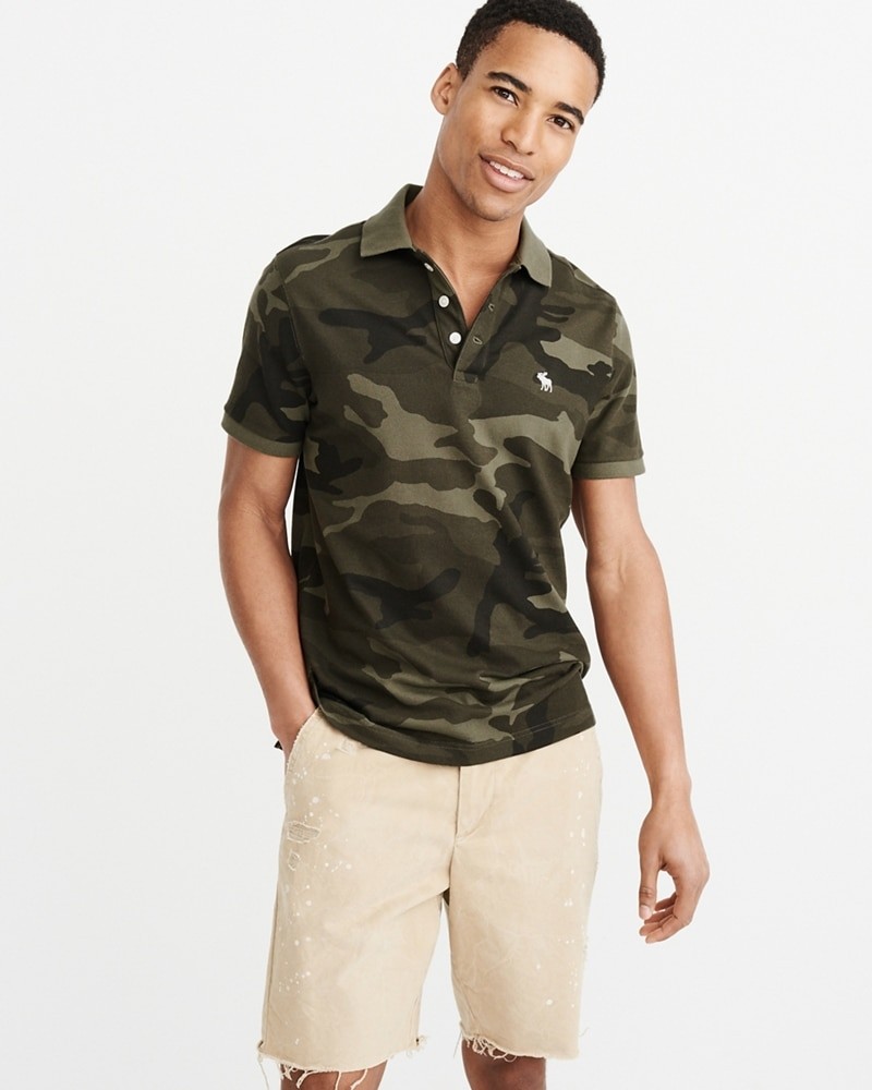 Hình Áo thun polo Abercrombie & Fitch AF-US-P33 Camo Icon Polo Signature Fit