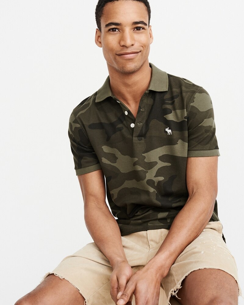 Hình Áo thun polo Abercrombie & Fitch AF-US-P33 Camo Icon Polo Signature Fit