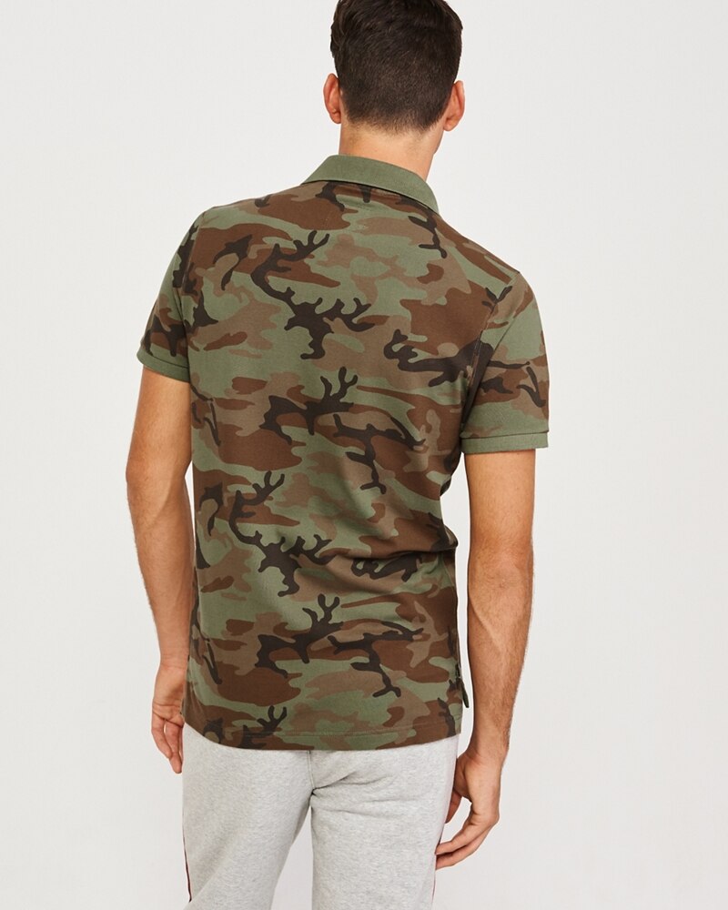 Hình Áo thun polo Abercrombie & Fitch AF-US-P35 Stretch Exploded Icon Camo Polo
