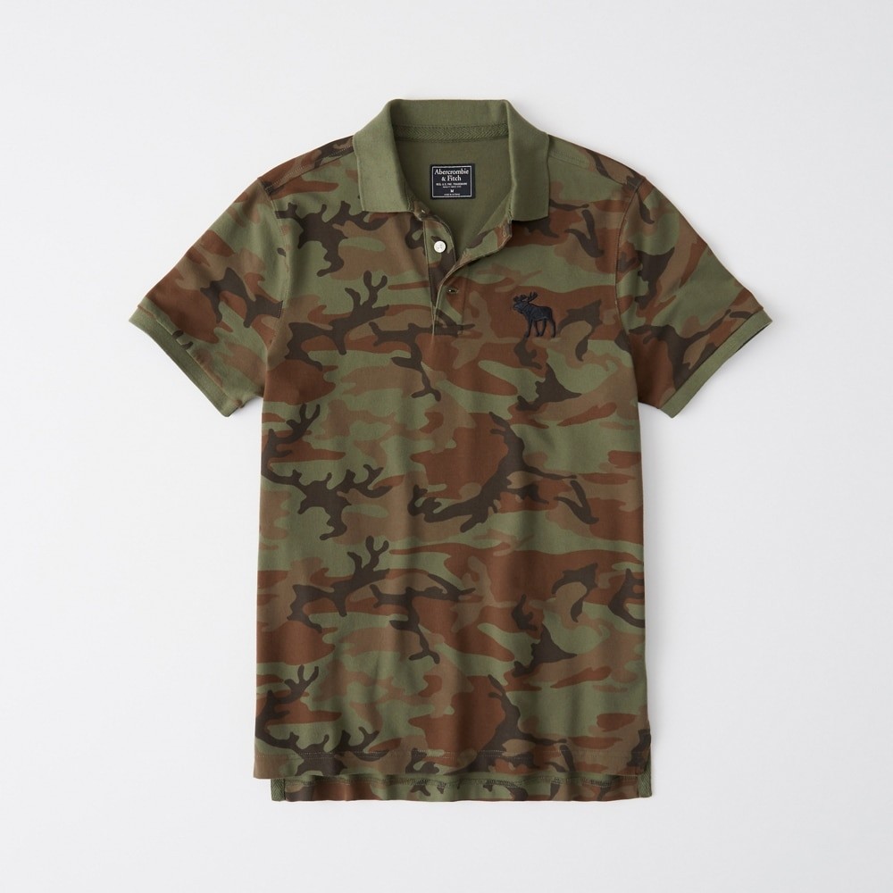 Hình Áo thun polo Abercrombie & Fitch AF-US-P35 Stretch Exploded Icon Camo Polo