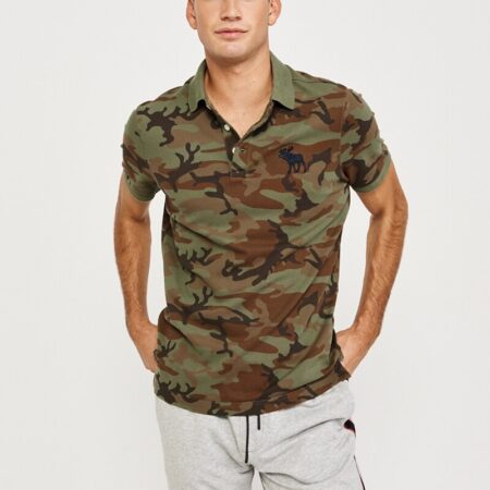 Hình Áo thun polo Abercrombie & Fitch AF-US-P35 Stretch Exploded Icon Camo Polo