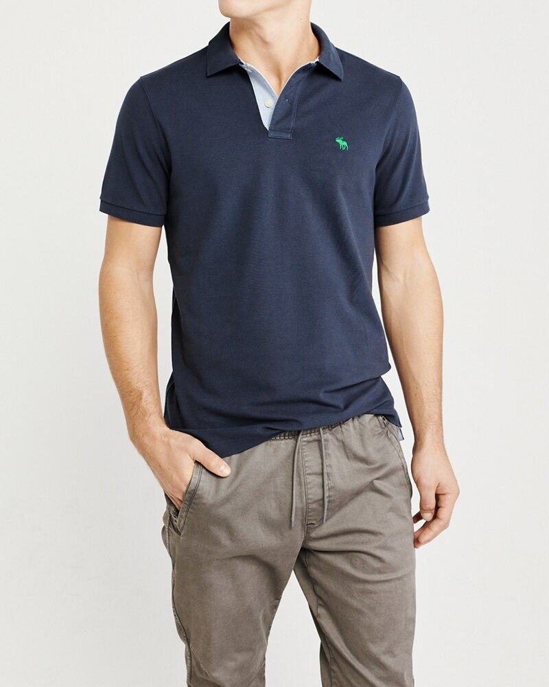 Hình Áo thun polo Abercrombie & Fitch AF-US-P36 Stretch Icon Polo Signature Fit