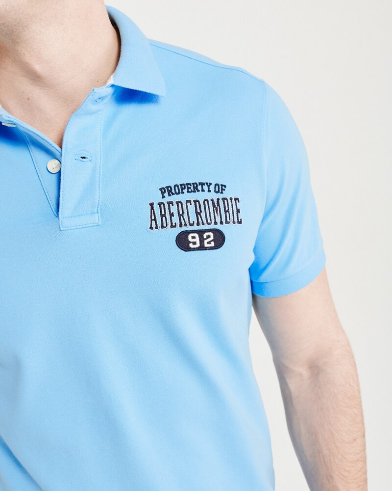 Hình Áo thun polo Abercrombie & Fitch AF-US-P37 Embroidered Logo Stretch Polo