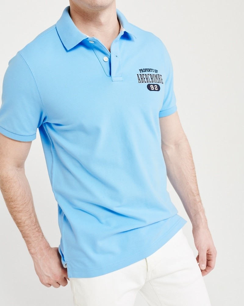 Hình Áo thun polo Abercrombie & Fitch AF-US-P37 Embroidered Logo Stretch Polo