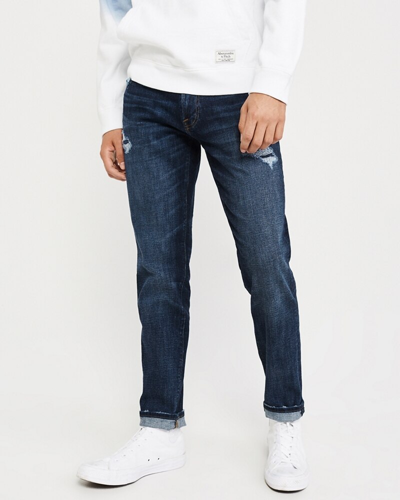 Hình Quần Jean nam Abercrombie & Fitch AF-US-J49 Ripped Skinny Jeans