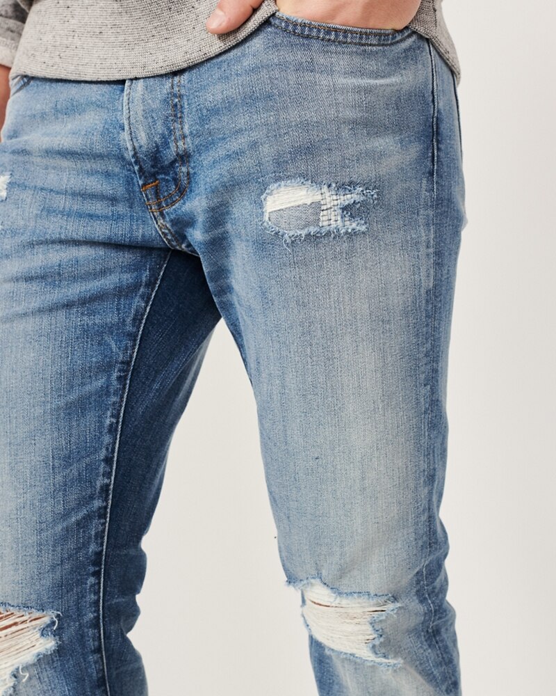 Hình Quần Jean nam Abercrombie & Fitch AF-US-J51 Ripped Skinny Jeans