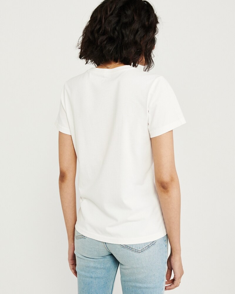 Hình Áo thun nữ Abercrombie & Fitch AF-US-NT10 Short-Sleeve Logo Crew Tee