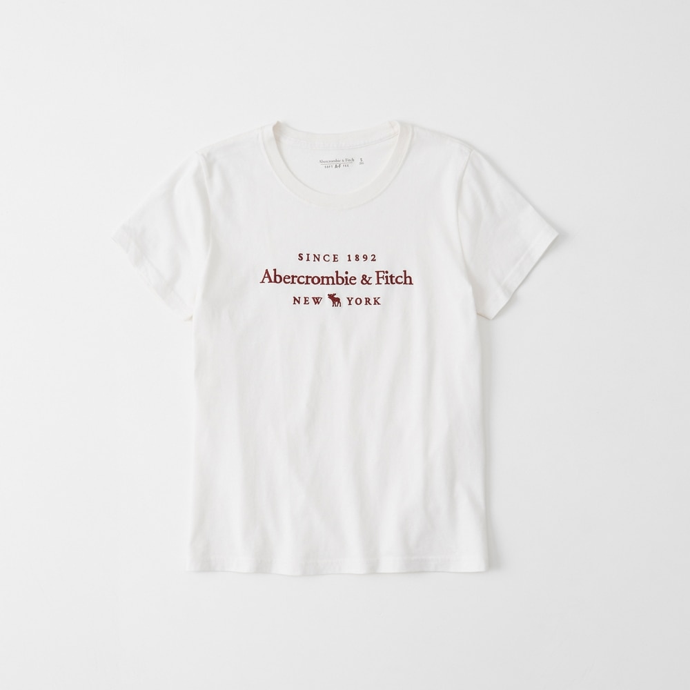 Hình Áo thun nữ Abercrombie & Fitch AF-US-NT10 Short-Sleeve Logo Crew Tee