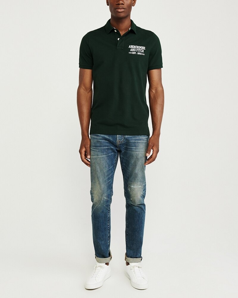Hình Áo thun polo Abercrombie & Fitch AF-US-P42 Stretch Logo Polo