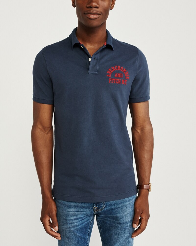 Hình Áo thun polo Abercrombie & Fitch AF-US-P43 Stretch Logo Polo