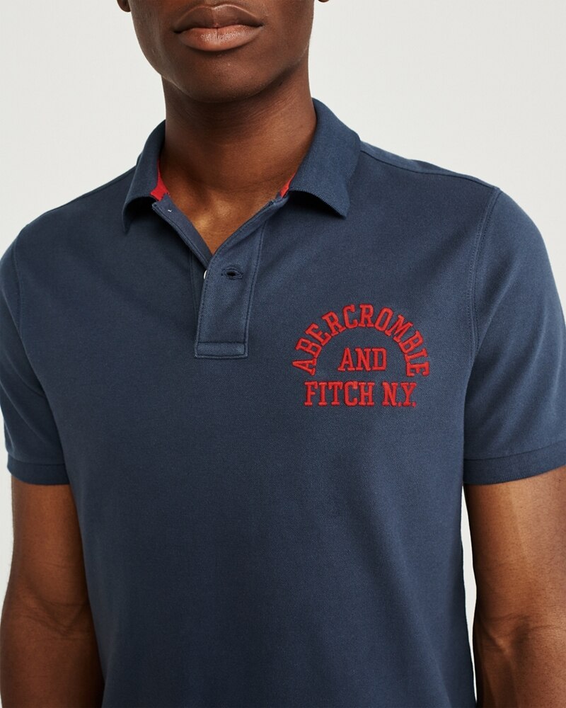 Hình Áo thun polo Abercrombie & Fitch AF-US-P43 Stretch Logo Polo