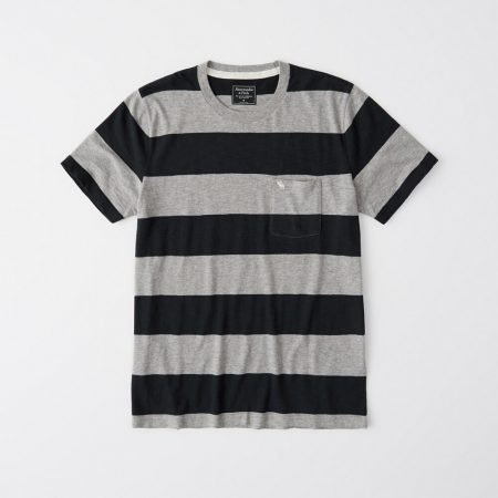 Hình Áo thun nam Abercrombie & Fitch AF-US-T35 STRIPED ICON POCKET TEE