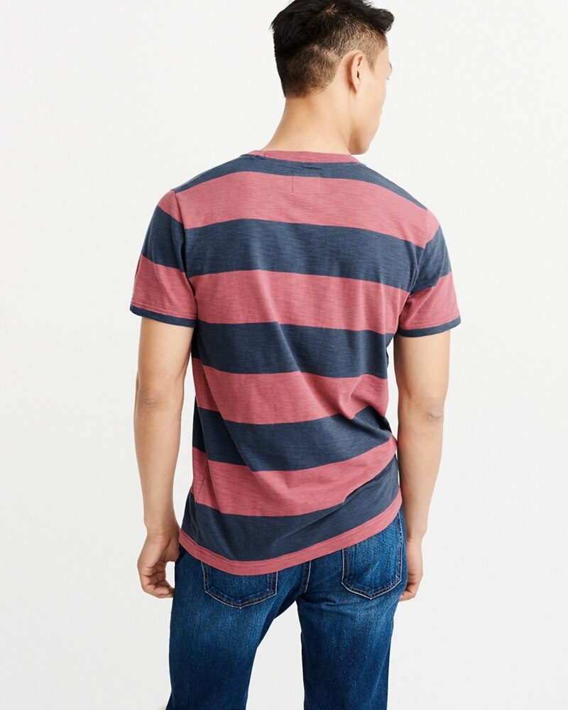 Hình Áo thun nam Abercrombie & Fitch AF-US-T36 STRIPED ICON POCKET TEE