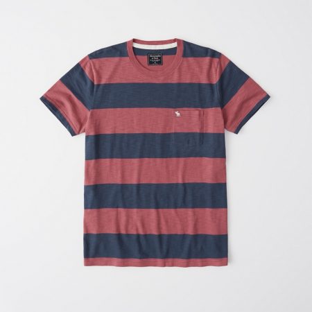Hình Áo thun nam Abercrombie & Fitch AF-US-T36 STRIPED ICON POCKET TEE
