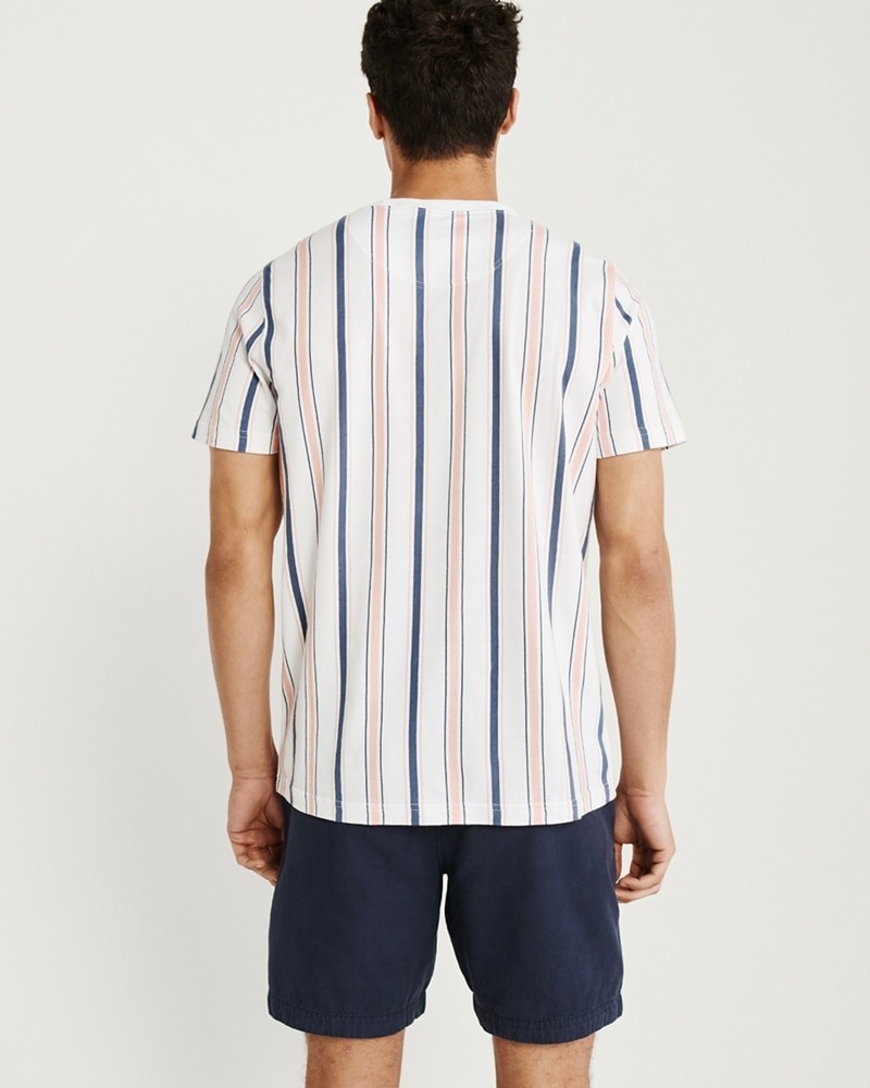 Hình Áo thun nam Abercrombie & Fitch AF-US-T39 Vertical Stripe Crew Tee