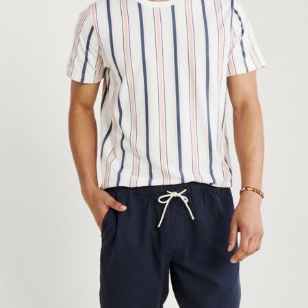 Hình Áo thun nam Abercrombie & Fitch AF-US-T39 Vertical Stripe Crew Tee