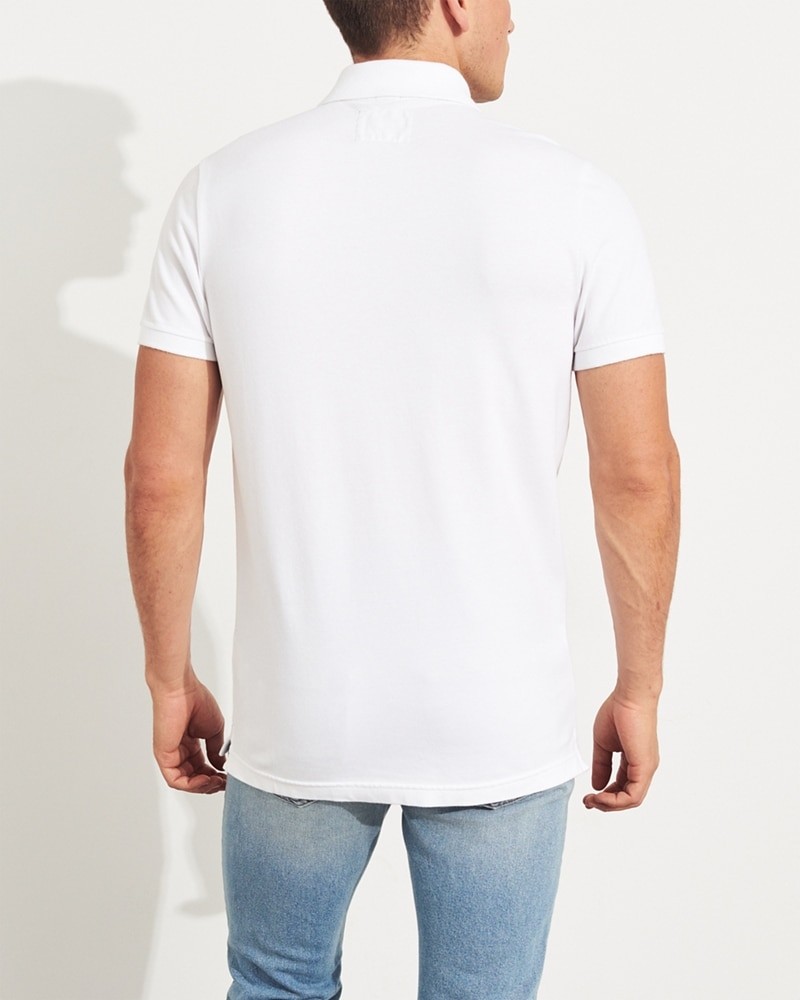 Hình Áo thun nam Hollister HCO-P214 Stretch Polo white