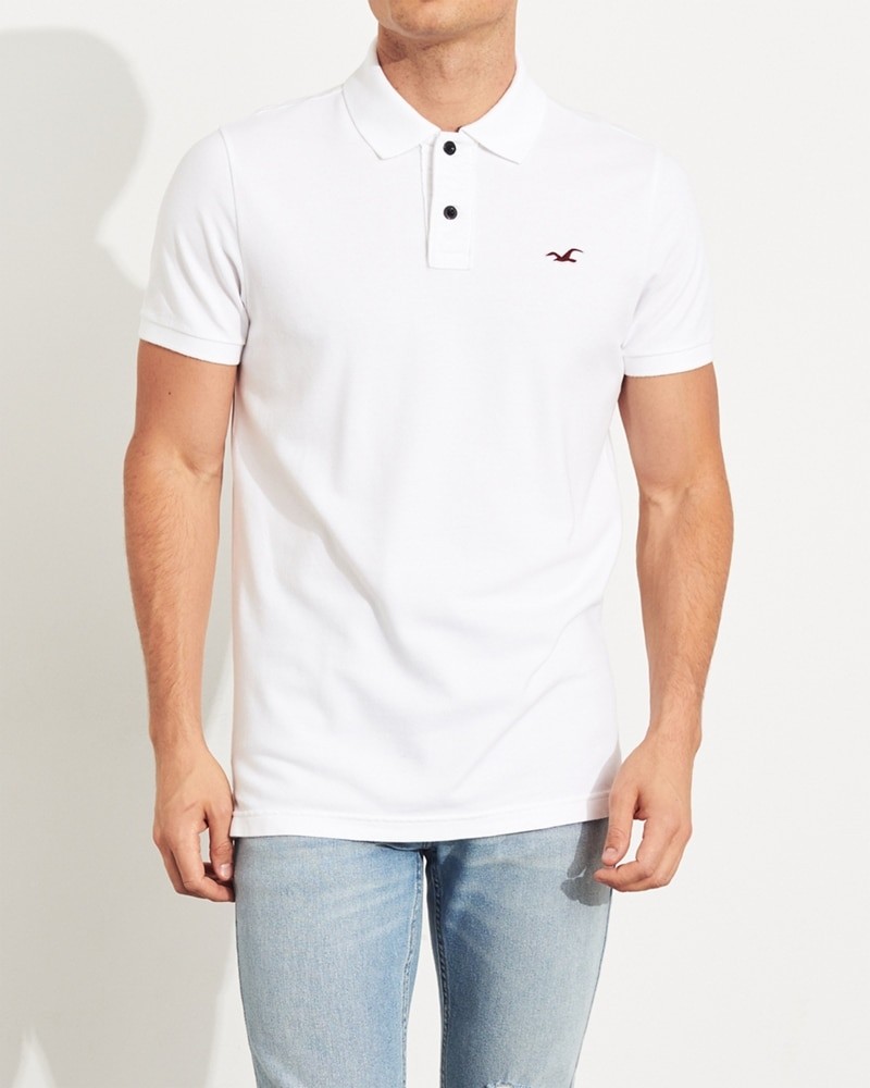 Hình Áo thun nam Hollister HCO-P214 Stretch Polo white
