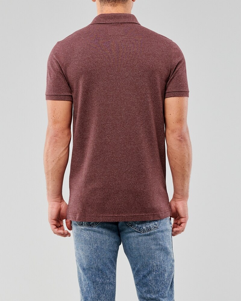 Hình Áo thun nam Hollister HCO-P215 Stretch Classic Fit Polo heather burgundy