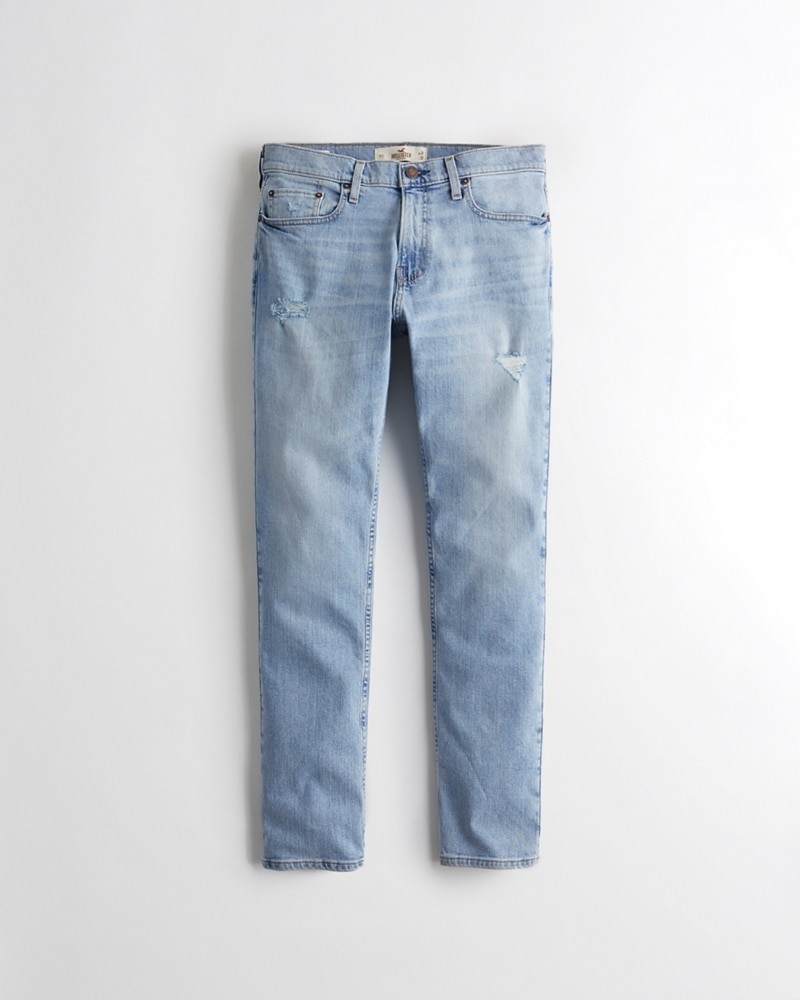 Hình Quần jean nam Hollister HCO-US-J24 Slim Straight super light wash