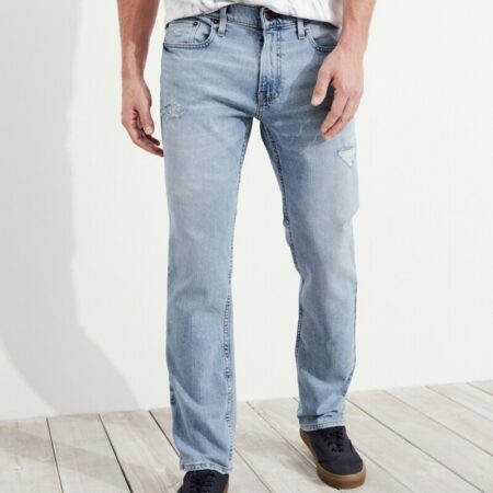 Hình Quần jean nam Hollister HCO-US-J24 Slim Straight super light wash