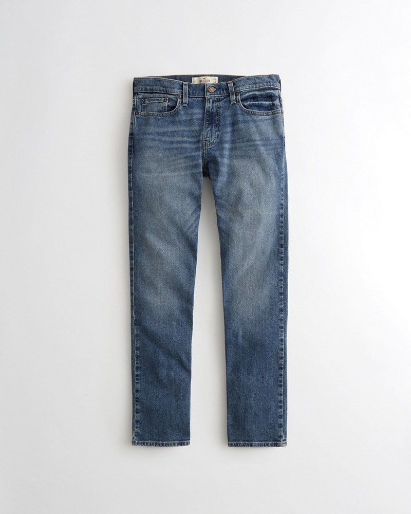 Hình Quần jean nam Hollister HCO-US-J25 Slim Straight light medium wash