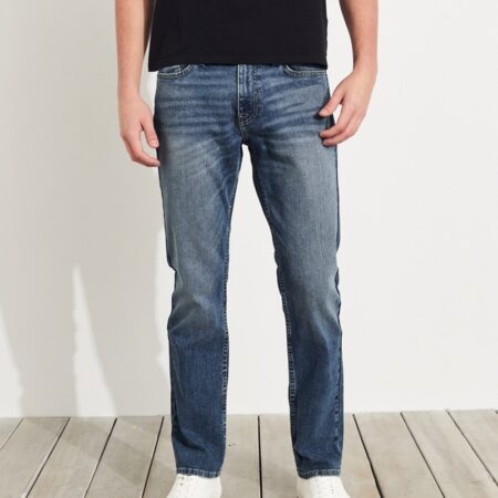 Hình Quần jean nam Hollister HCO-US-J25 Slim Straight light medium wash