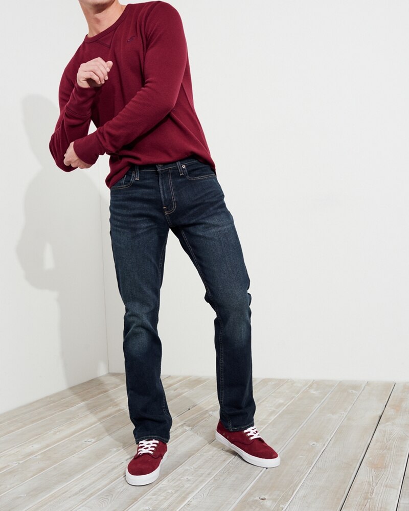 Hình Quần jean nam Hollister HCO-US-J26 Slim Straight dark wash