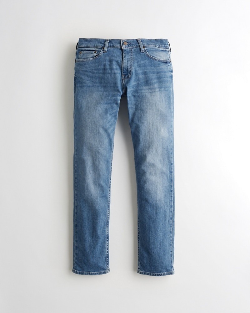 Hình Quần jean nam Hollister HCO-US-J27 Slim Straight bright medium wash