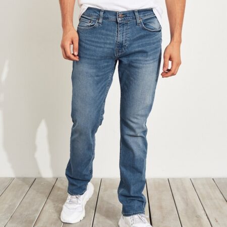 Hình Quần jean nam Hollister HCO-US-J27 Slim Straight bright medium wash