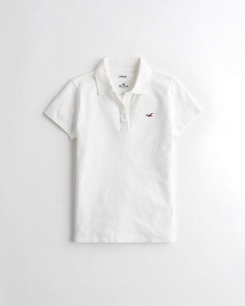 Hình Áo thun polo nữ Hollister HCO-US-NP01 Slim Icon Polo