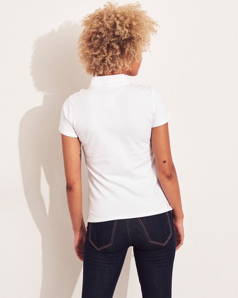 Hình Áo thun polo nữ Hollister HCO-US-NP01 Slim Icon Polo