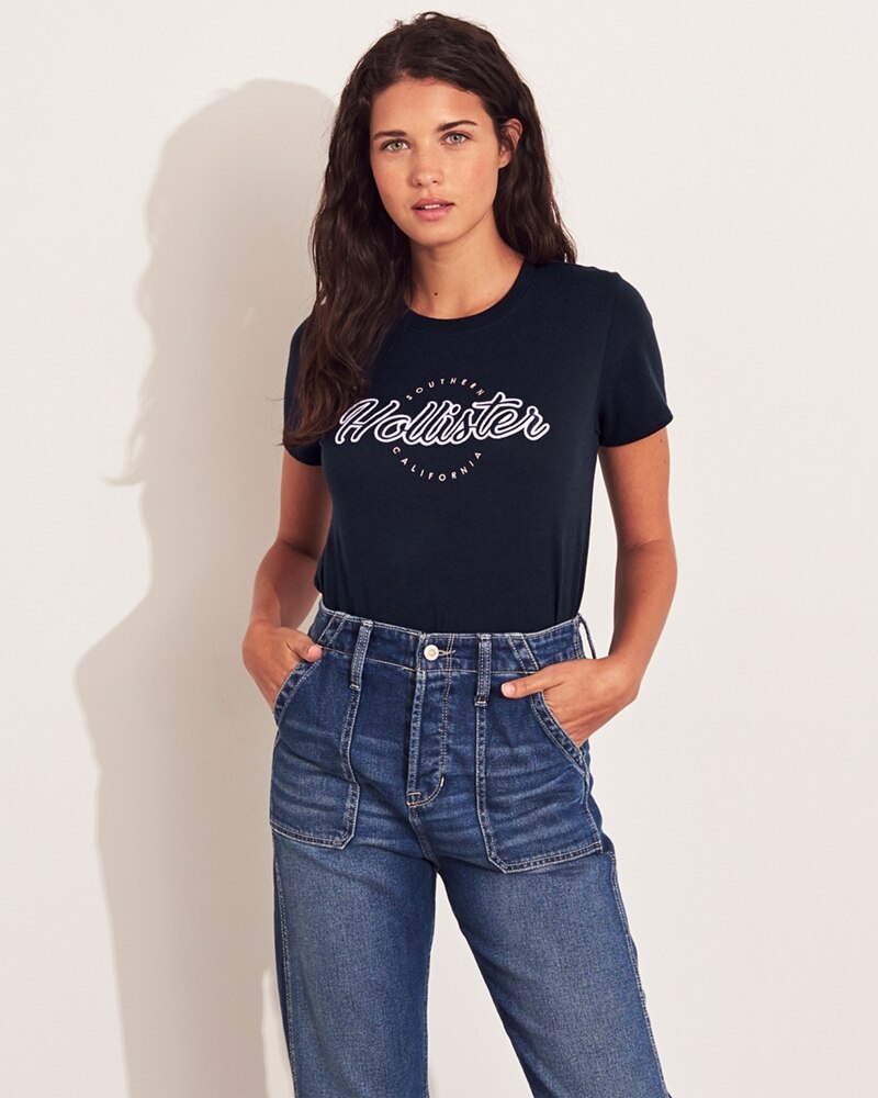 Hình Áo thun nữ Hollister HCO-US-NT10 Logo Graphic Tee