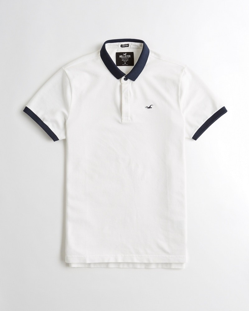 Hình Áo thun nam Hollister HCO-US-P04 Stretch Shrunken Collar Polo