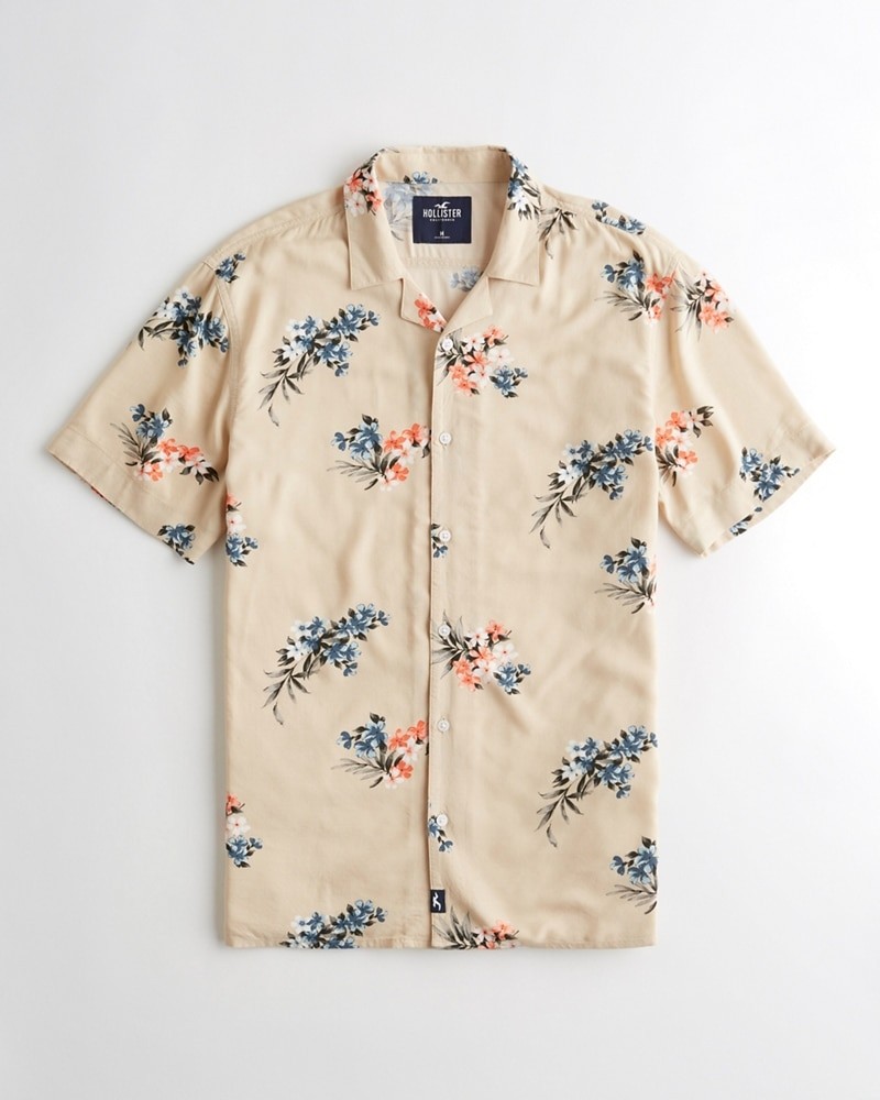 Hình Áo sơmi nam Hollister HCO-US-SM27 Short-Sleeve Pineapple Shirt
