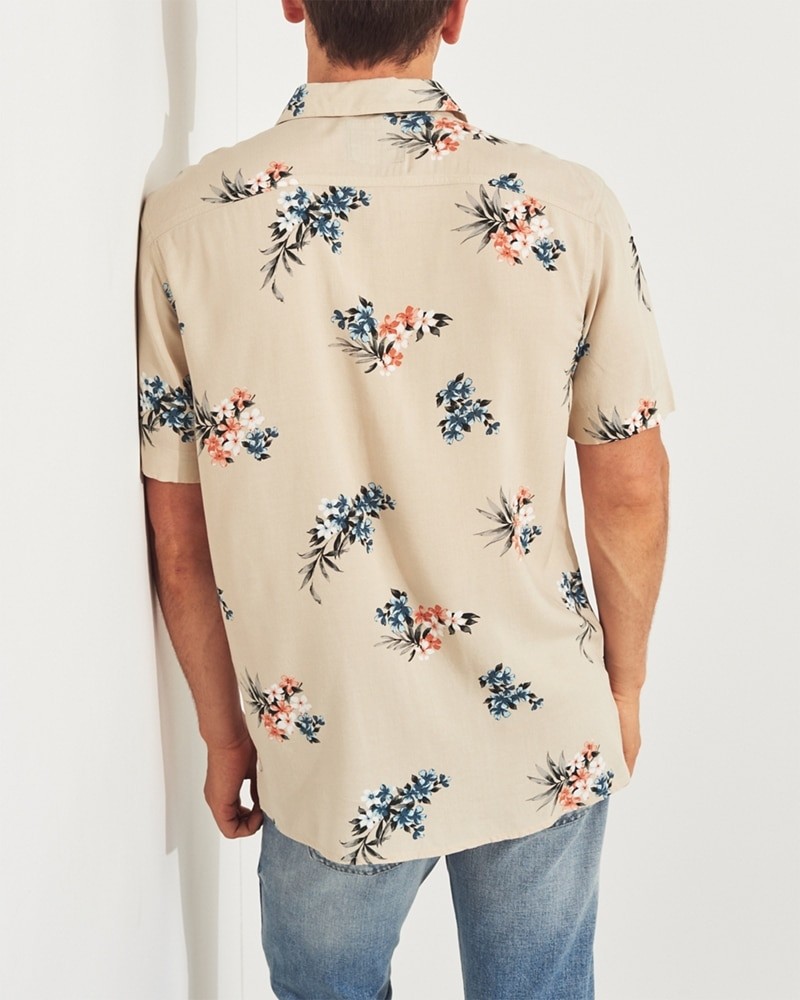 Hình Áo sơmi nam Hollister HCO-US-SM27 Short-Sleeve Pineapple Shirt