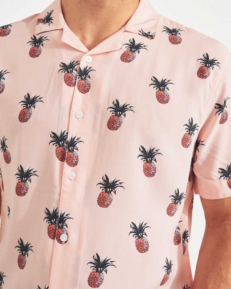 Hình Áo sơmi nam Hollister HCO-US-SM28 Short-Sleeve Pineapple Shirt