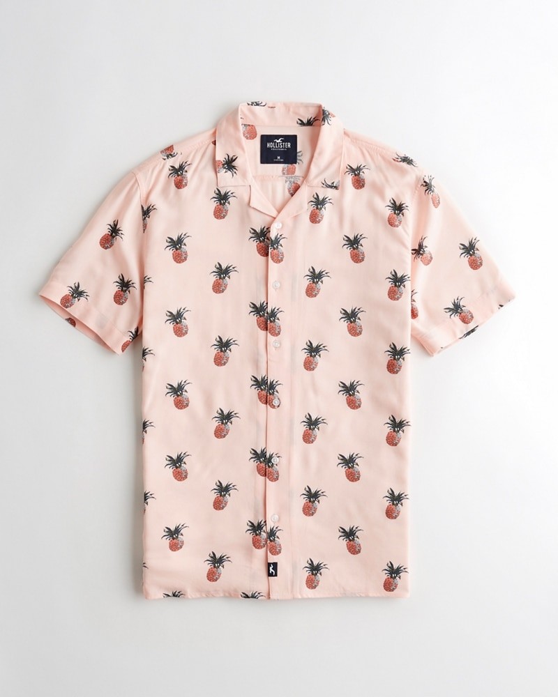 Hình Áo sơmi nam Hollister HCO-US-SM28 Short-Sleeve Pineapple Shirt