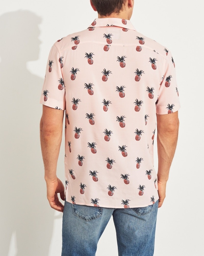 Hình Áo sơmi nam Hollister HCO-US-SM28 Short-Sleeve Pineapple Shirt